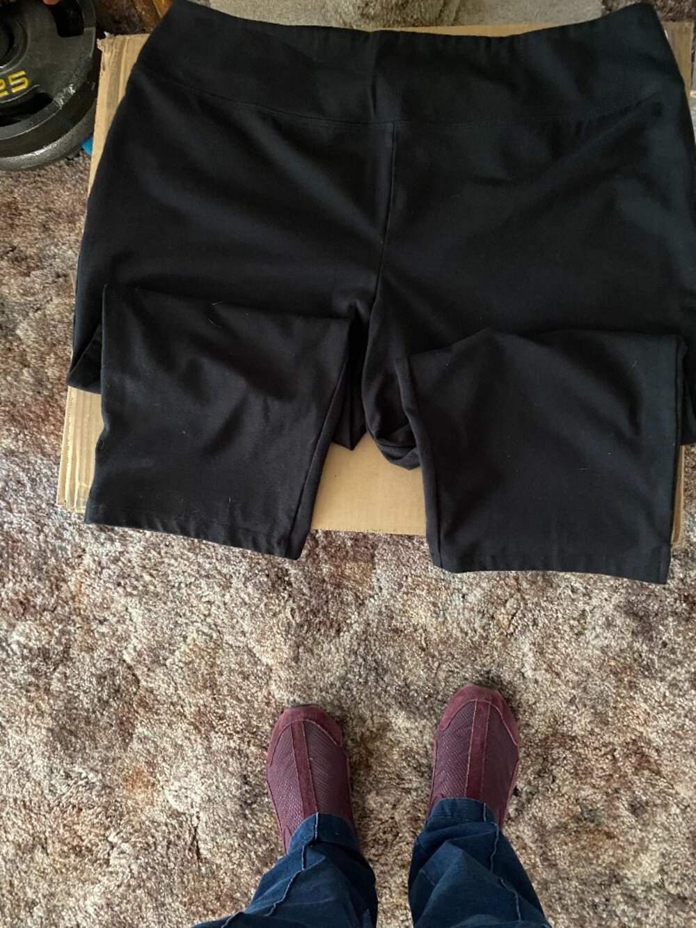 Wicked by Women w/Control by Renee Greenstein, black stretch capris, size L